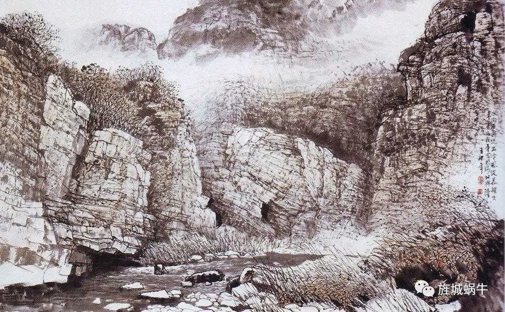 王中年最新山水画技法，墨香中的陪伴与温情之美